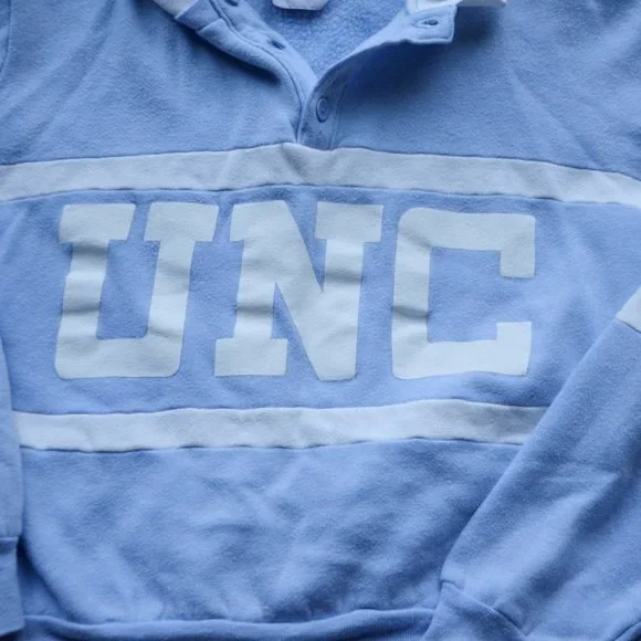 vintage 80s nutmeg mills collared unc tarheels pullover sweatshirt - Picture 3 of 4